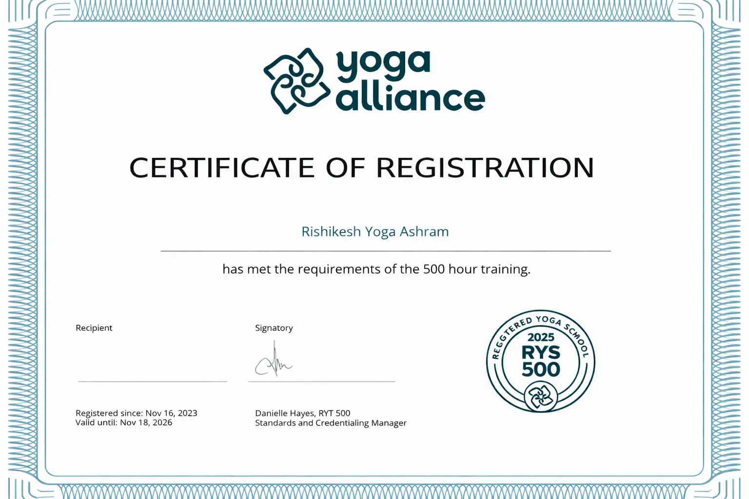 Certificate of Completion